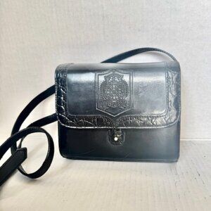 Black genuine leather Belle Rose purse